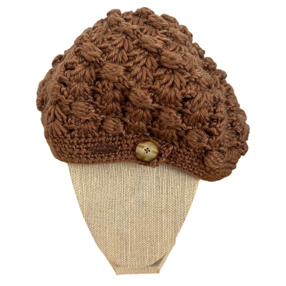Vintage Y2K Billabong Brown Crocheted Beanie - NWT Women's